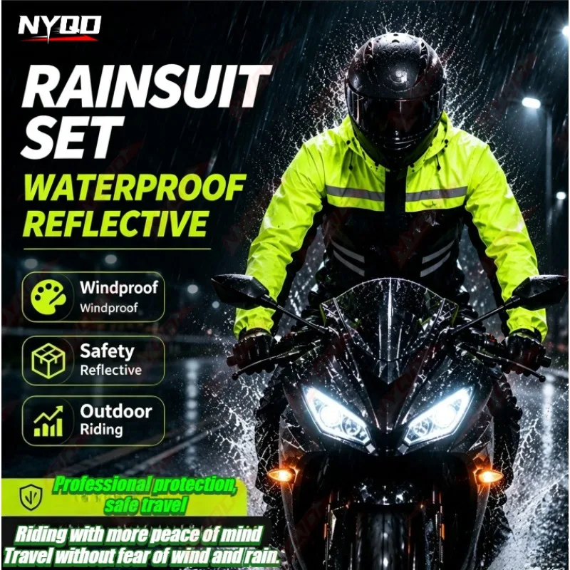 Locomotive Riding Rainstorm Proof Suit Full Body Waterproof Cycling Suit Rainstorm Level Knight Split Motorcycle Raincoat