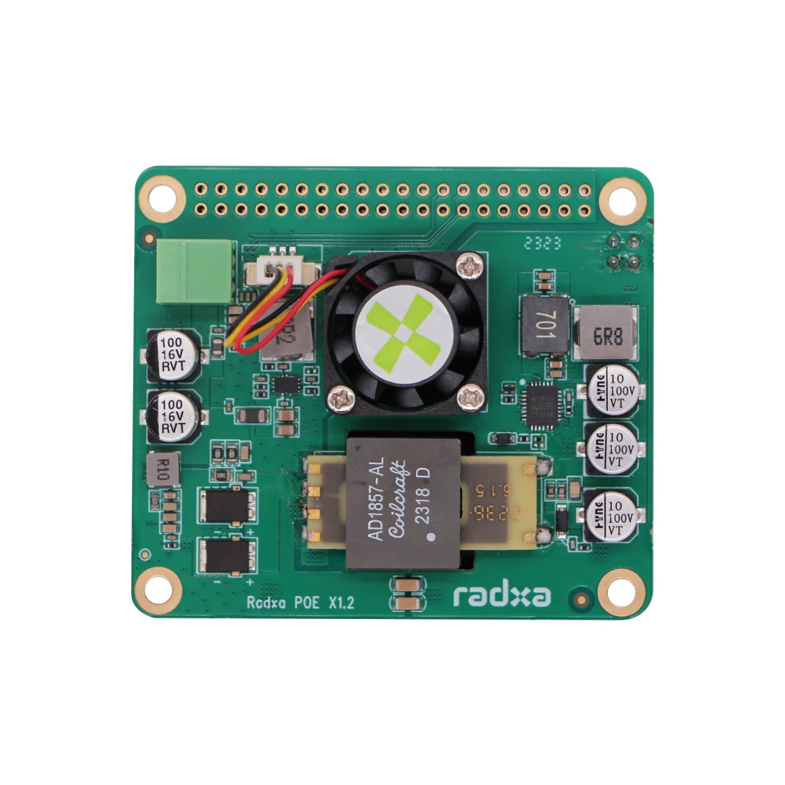Radxa 25W PoE+ HAT, compatible avec ROCK SBCs, non adapté au X4
