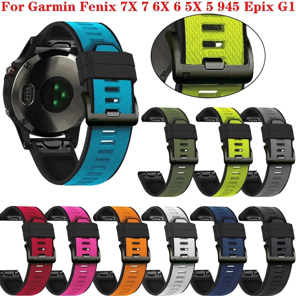 

26 22mm Quickfit Watchband Strap For Garmin Fenix 8 FE 6 7 945 955 Silicone Easyfit Wristband For Fenix 7X 6X 5X 3 3HR S60 Watch