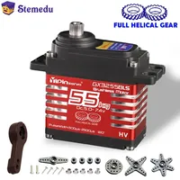 Waterproof IP68 Servo Large Torque Magnetic Induct 7.4v Brushless 55kg Servo Steel Helical Gear For RC Accessories 1/8 1/10 Cars