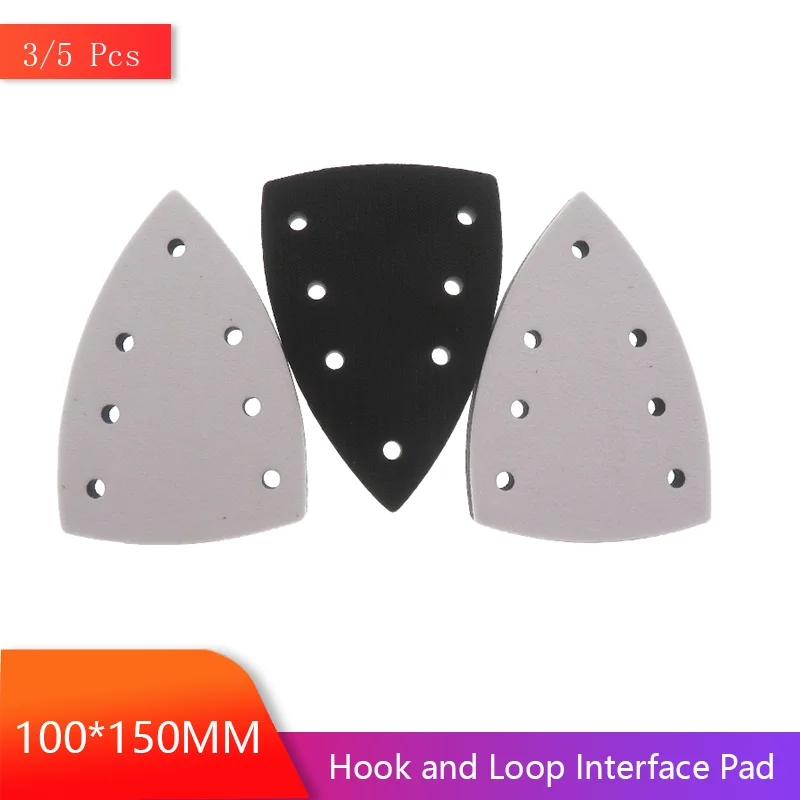 

105×150×150MM Hook and Loop Foam Interface Pads with 7 Holes Mouse Detail Sander Backing Pad for Flexibility Balancing Sanding