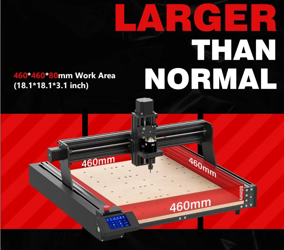 Twotrees TTC450 CNC Router Milling Cutting Machine GRBLLaser Engraver For Acrylic PCB PVC Metal Aluminum 500W Spindle Motor