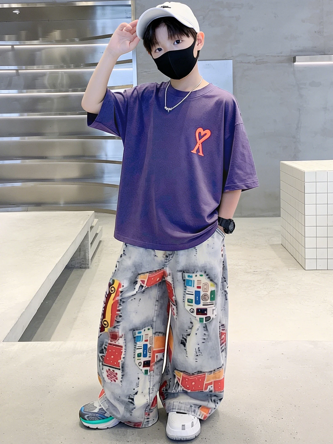 ensemble-de-vetements-pour-garcons-ete-tendance-manches-courtes-coupe-ajustee-decontracte-respirant-leger-t-shirt-et-pantalon-pour-enfants