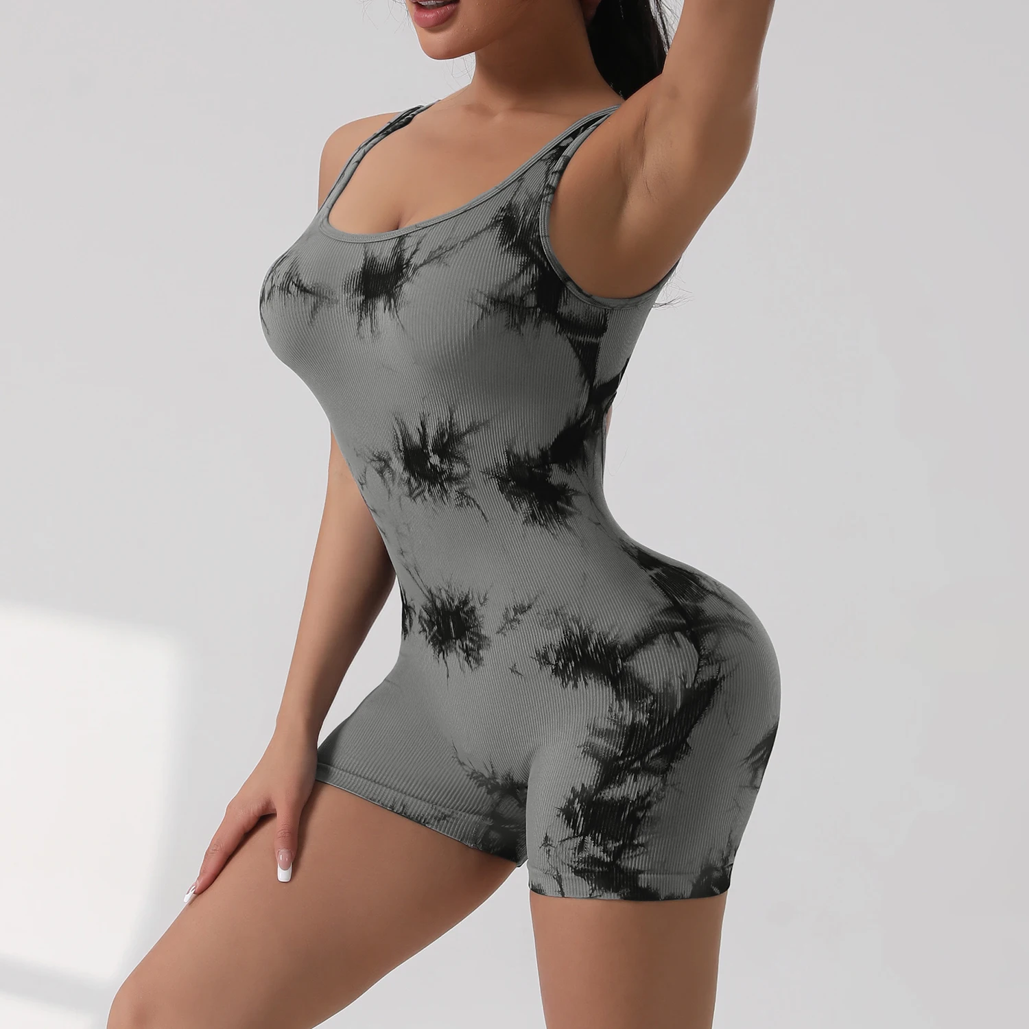 النساء التعادل صبغ الصيف السروال القصير رياضية رياضة كومبي السراويل النساء حللا الرياضة ملابس لليوجا الإناث سراويل اللياقة البدنية ارتداءها #6