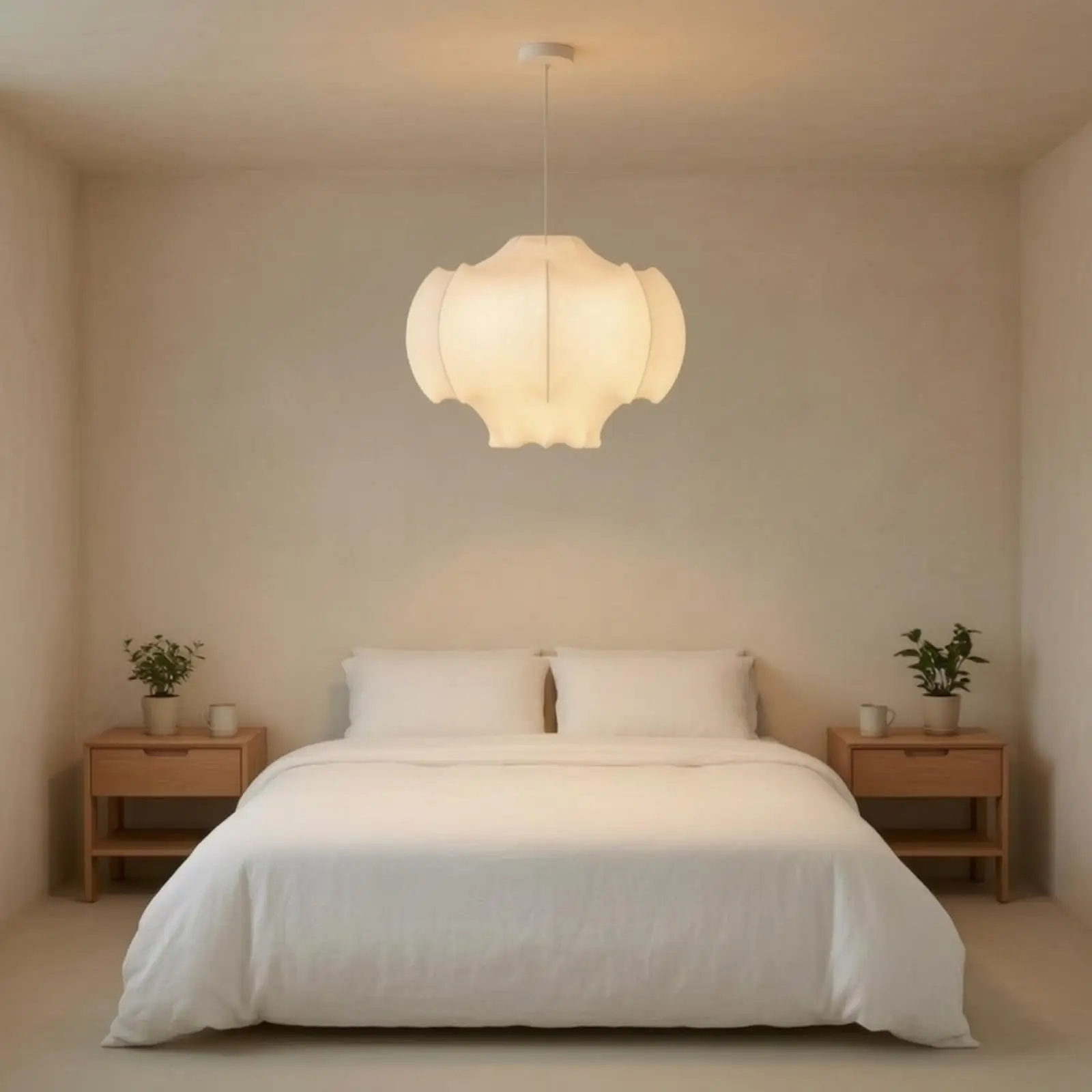 Pendant Ceiling Light Textured Textilelike Lantern Design Adjustable Hanging Lamp for Dining Room