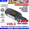 2025 무제한 Vins VCDS VAGCOM 인터페이스 VCDSCAN HEX V2 업데이트 25.3 VW AUDI Skoda 좌석 다국어 자동차 진단 도구 1
