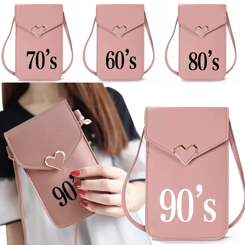 

Fashion Mobile Phone Bag Years Pattern Universal Transparent Touch Screen Phone Bags Daily Commute Women Shopping Crossbody Bag