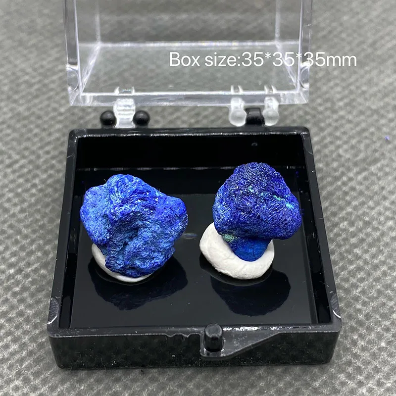 

100% Natural beautiful Azurite and Malachite symbiotic mineral specimen crystal Stones and crystals Healing crystal Box:35mm