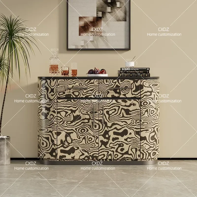 Light Luxury Wooden Door Cabinet Modern Simple Entry Shoe Cabinet Living Room Wall Decoration Sideboard for Dining Room Villa