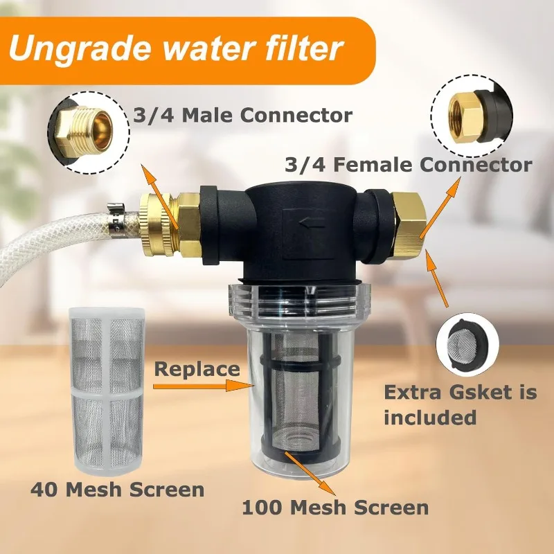 Shop Vac Extractor Kit (50 FT Wasserleitung) Besseres Vakuum-Extraktionsschlauch-Set mit Stab und Schlauch für Polsterung, Teppichreinigung und A