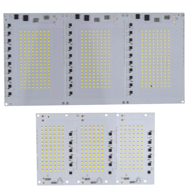 Lâmpada LED Chip Street para iluminação exterior, SMD2835 LED Beads Spotlight, Floodlight Led Heads, 220V, 50W, 100W