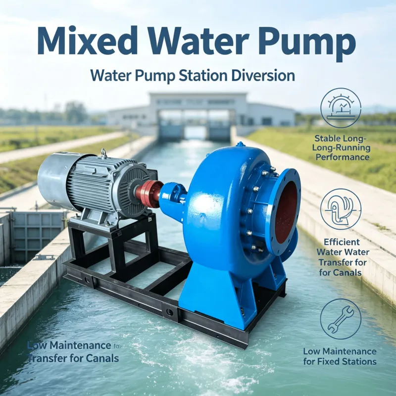 Anti Cavitation Mixed Flow Pump High Efficiency River Intake Pump For Water Conservancy