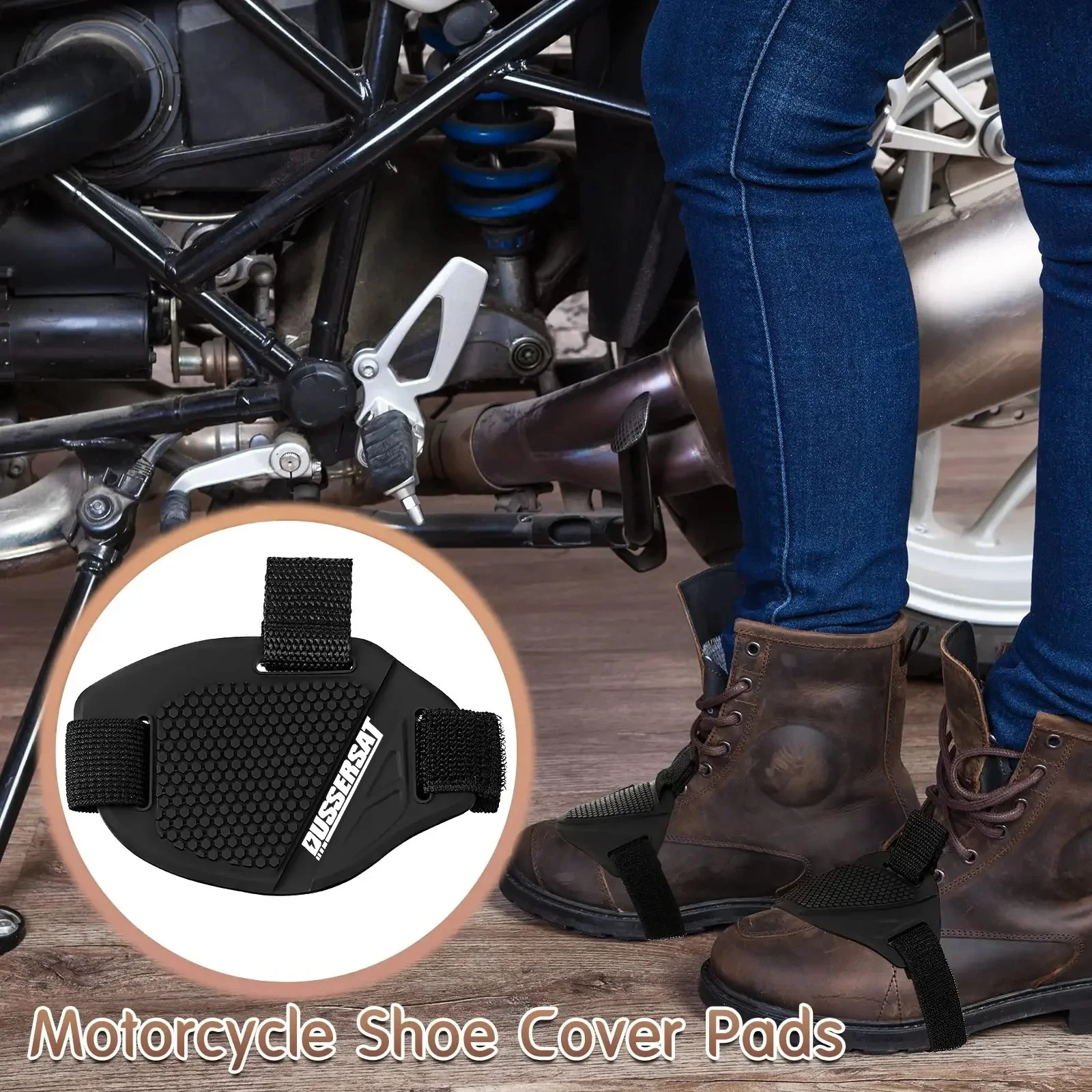 Motorcycle Riding Anti-Slip Shoe Cover Boot Shifter Protector Anti-Slip Foot Cover Protective Pad 1/2/4 Pcs