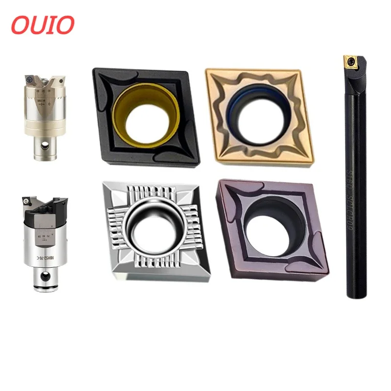 OUIO CCMT 060204   CCMT09T3 CCMT1204 Твердосплавная вставка CCMT Твердосплавные токарные твердосплавные вставки Ccmt0602 RBH Расточная вставка Лезвие с ЧПУ