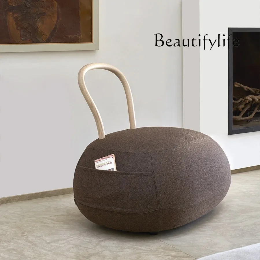 A44 American design curved single double three adult sofa light luxury small apartment movable beige