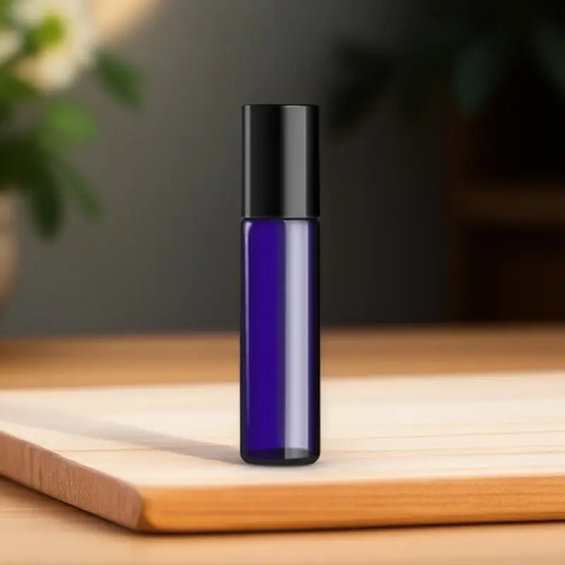 

24pcs 5Ml Roll-On Bottles Leakproof Refillable Glass Subpackaging Containers Travel Friendly Blue Fragrance Perfume Oil