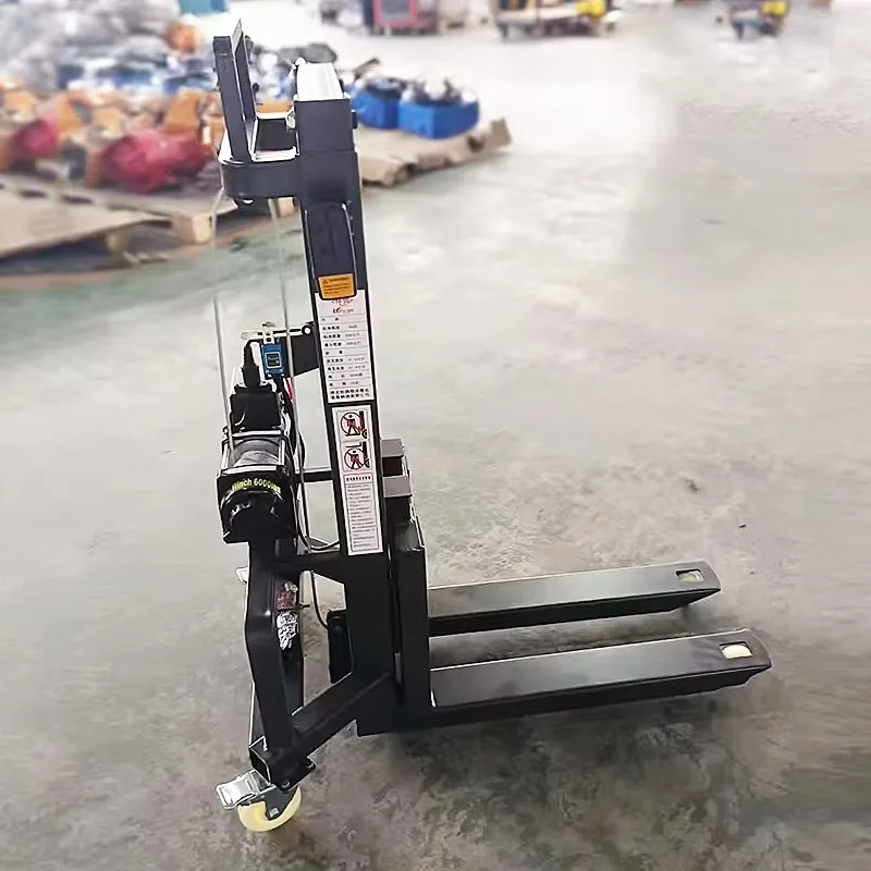 

Electric Forklift Wide Pallet Self-Loading Stacker for Sale Small Truck Mounted Electrical 300kg Mini Forklift
