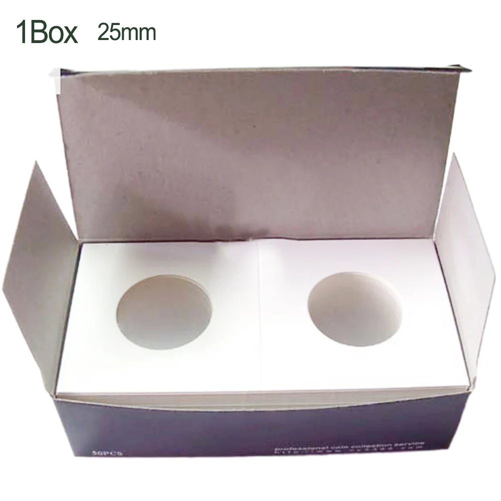 12 Size Round Cardboard Coin Holders Coin Album Collection Books Differ Size Coin Holders Cover Flip Clip Storage Cases