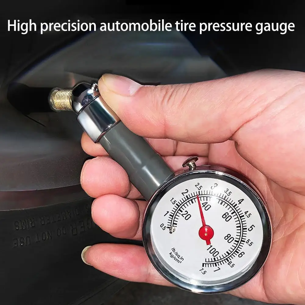 

Dual-Scale Dial Tyre Tire Pressure Gauge for Car Automobile Motorcycle Truck