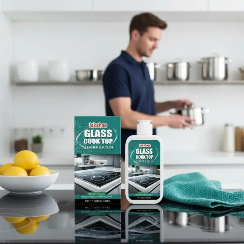 Kitchen Use Glass Stove Cleaner for Induction Cooktop Removes Grease and Grime Polishing Agent for Ceramic Surfaces