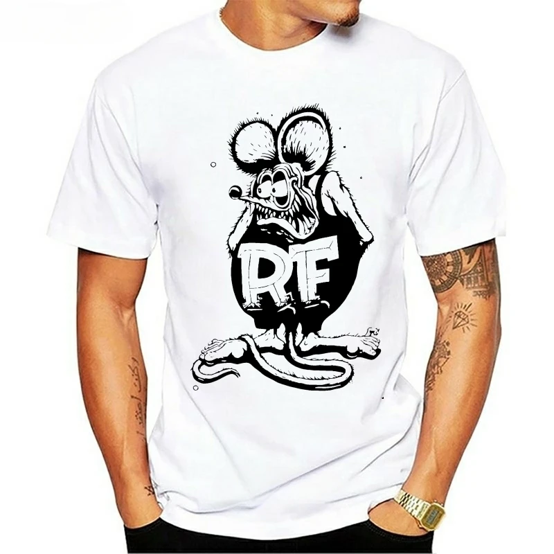 

Comfortable t shirtCasual Short Sleeve TEE Classic tee Rat Fink T Shirt Dragster raceway Summer MenS fashion Tee