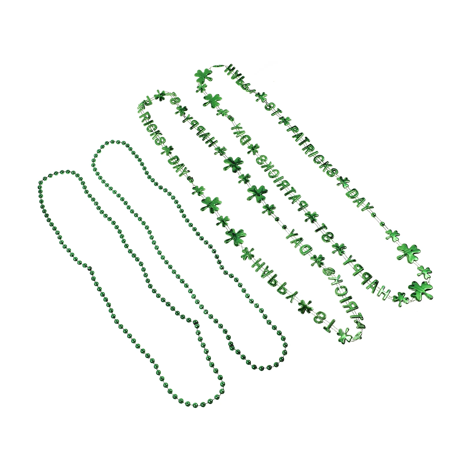 4 peças decorar colar de trevo decorações do dia de São Patrício colares de plástico