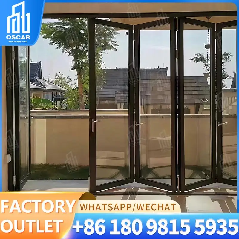 

Customizable European Style Bifold Door for Office and Home Use Factory made Bifold Door