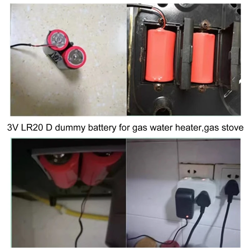 USB 5V2A to 3V Dummy Battery Power Cable for 2x1.5V LR20 D Battery Eliminators for Electronic Instruments Desk Lamp Tool  D2RC
