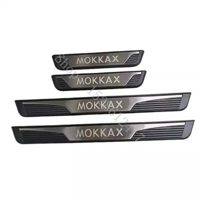 For Opel MOKKA X 2012~2020 Original Plastic Door Sill Scuff Plate Welcome Pedal Stainless Steel Car Styling  Accessories