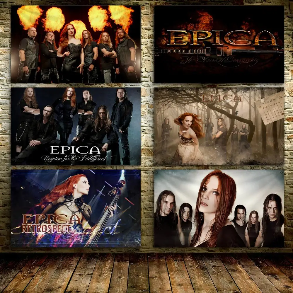 

E-EPICA Rock Flags 3x5 Ft custom Banner for Garage Door room decor Wall Out Decoration With Metal buckle