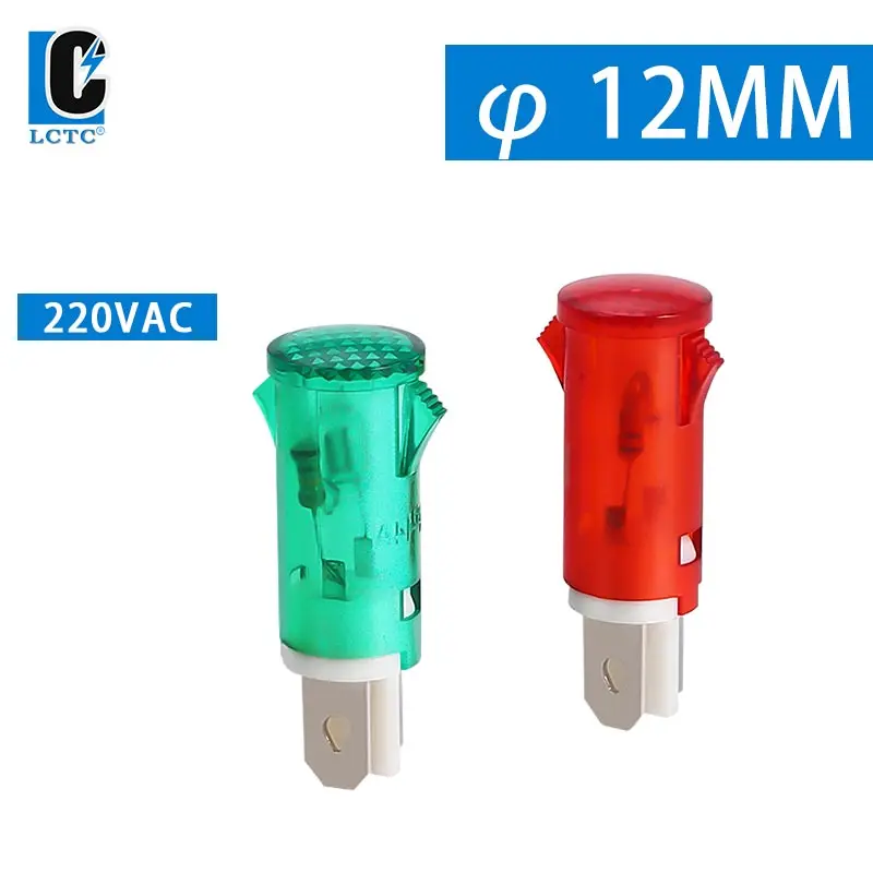 

12.5mm 220V Card-type Indicator Light MDX-14A Disinfection Cabinet/water Heater/freezer Power Indicator 5pcs