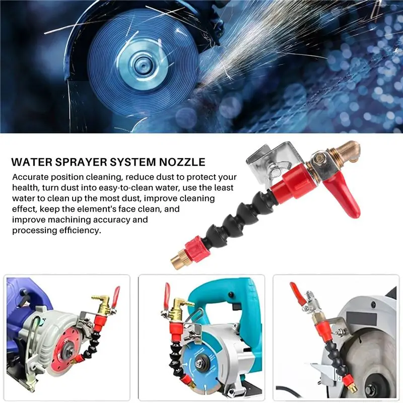 TFTP-2Pcs System Nozzle Coolant Sprayer Dust-Proof Sprayer For Brick Tile Cutting Machine Angle Grinder