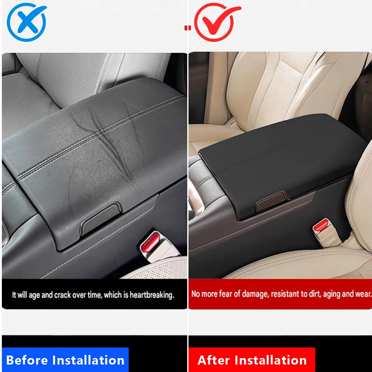 Car Center Console Armrest Box Cover For Toyota Alphard Vellfire 40 Series Protective Pad AntiScratch Auto Interior Accessories