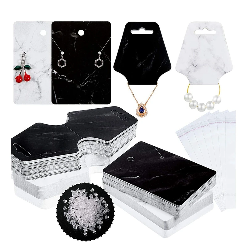 

800 Pieces Earring Necklace Card Jewelry Display Earring Holder Cards Set For Earrings Necklace Jewelry Display