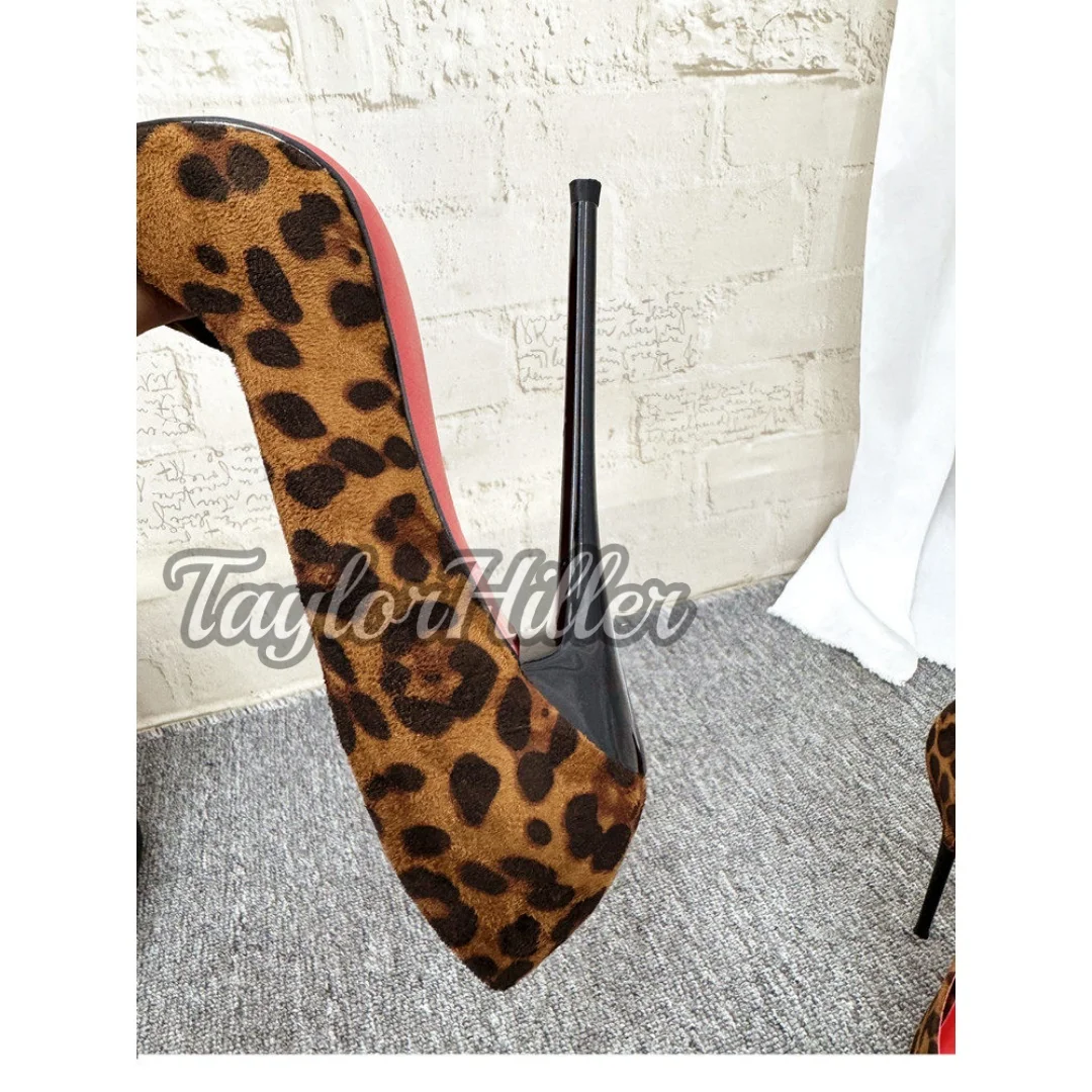 Sexy Red Leopard Print Heeled Sandals Peep Toe Slip On Pull On High Heels Women Luxury Designer Dress Party Modern Shoes 2026