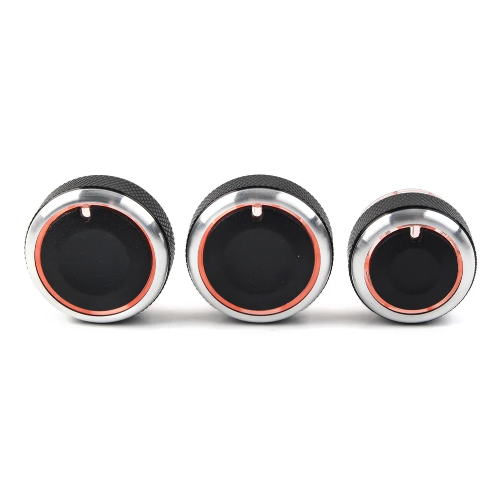 3Pcs Car Air Conditioning Heat Control Knob A/C Switch for VW POLO 9N 9N3 6R 2004 2005 2006 2007 2008 2009 2010 2011 2012 2013