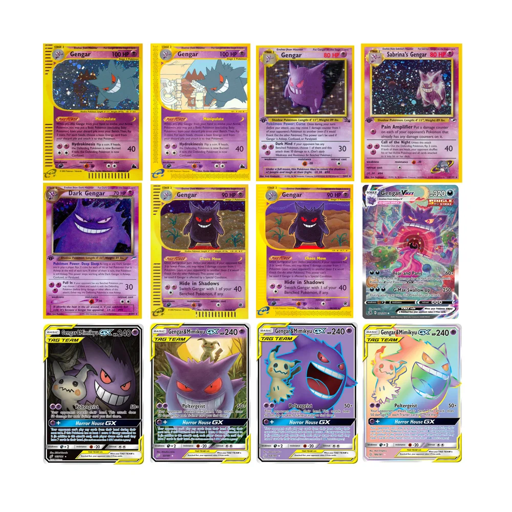 

Pokemon Proxy Cards GengarV/VMAX Series Holo/None-holo Game Trading Collection PTCG Proxy Toys Gifts