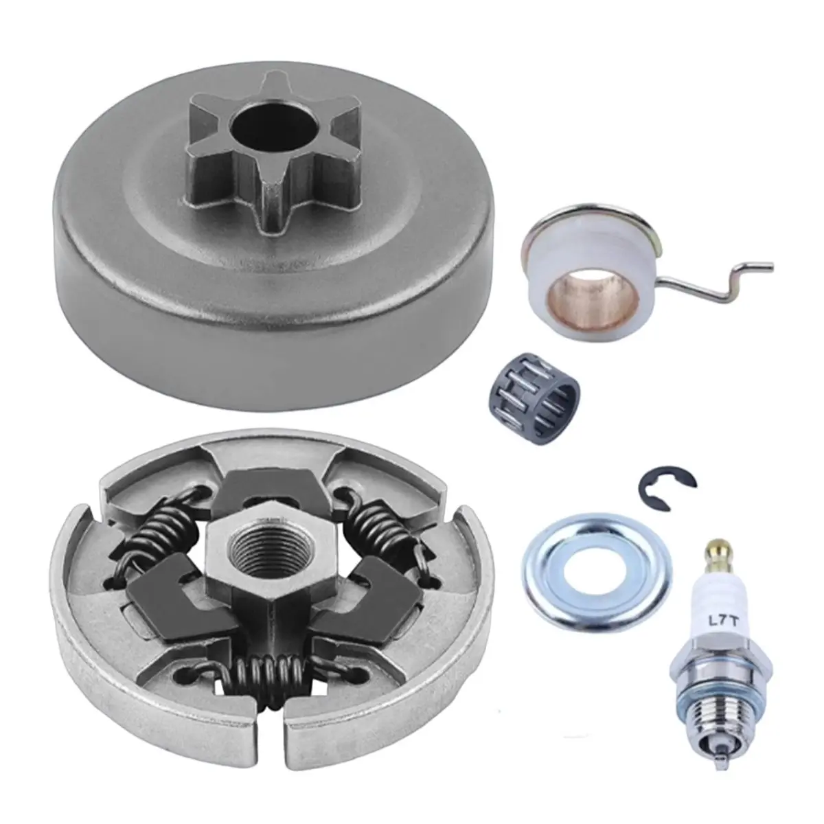 Chainsaw Repair Parts Clutch Drum Sprocket 3/8 Washer E Clip Kit for MS017 MS018 MS170 MS180 MS250