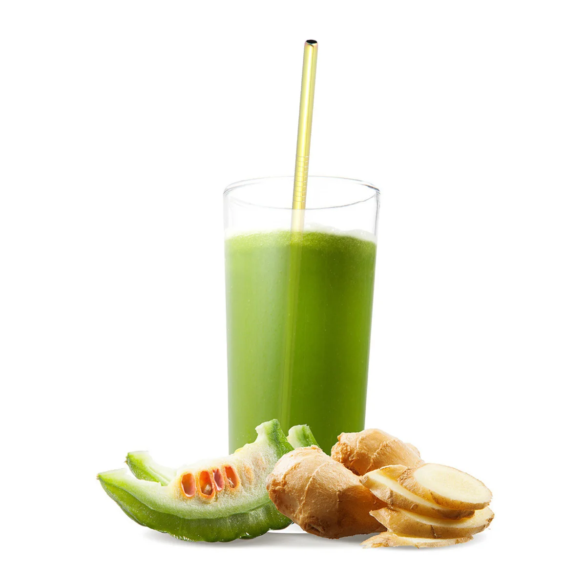

Reusable Metal Straws for Drinking Smoothie Stainless Steel Milk Tea Replacement Tumbler