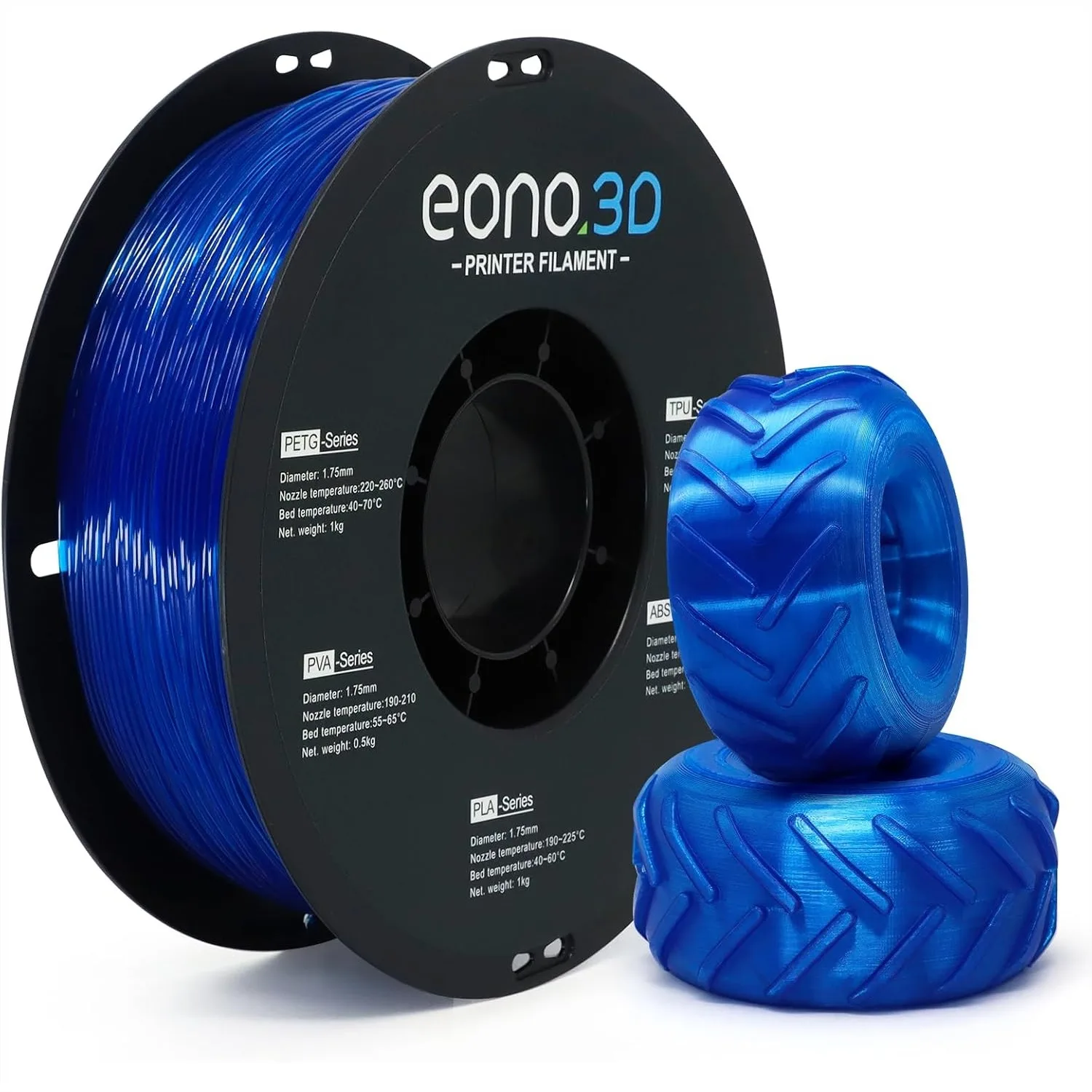 

Flexible TPU Filament 1.75mm, 95A Shore, 1kg Spool, Soft & Durable, ±0.03mm Accuracy for Phone Cases & Wearables, Blue