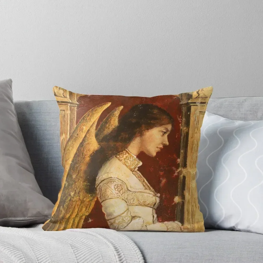 

Pre-Raphaelite Fresco Angel Throw Pillow christmas pillowcases Custom Cushion Rectangular Cushion Cover pillow