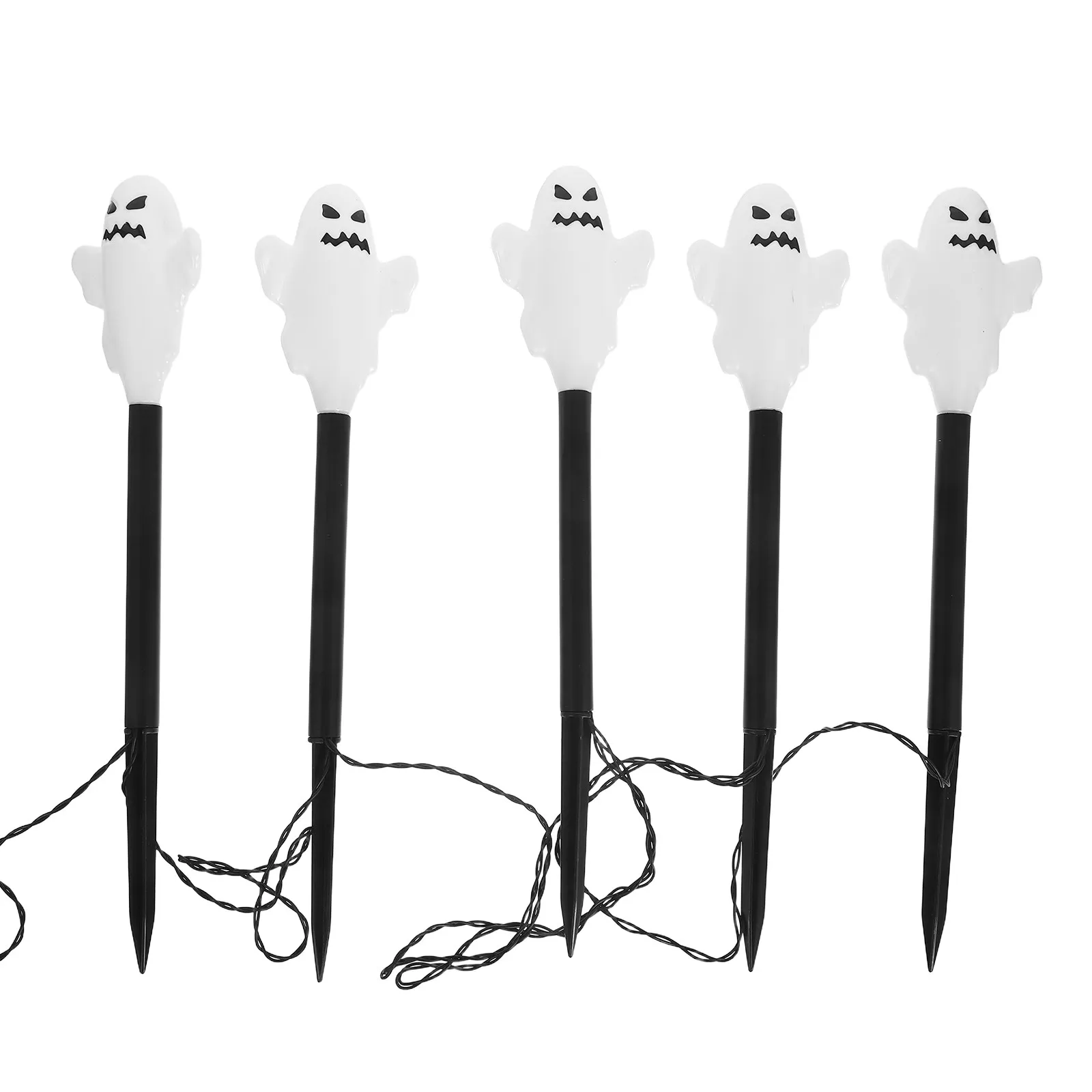 

1Set Ghost Pathway Light Waterproof Halloween LED 5-Ghost Garden Yard Lawn Stake Lamp Outdoor Decorative Lights