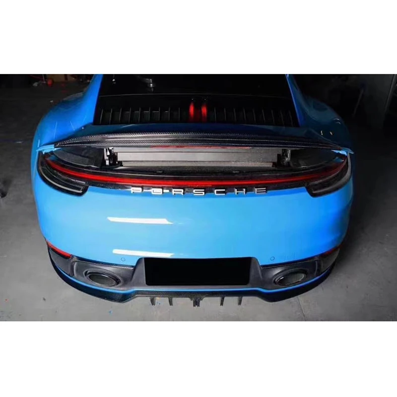 2018 - 2021 Carbon Fiber Rear Lip Roof Spoiler Trunk Boot Wing For Porsche Carrera  992  Year SPOILER Car Styling