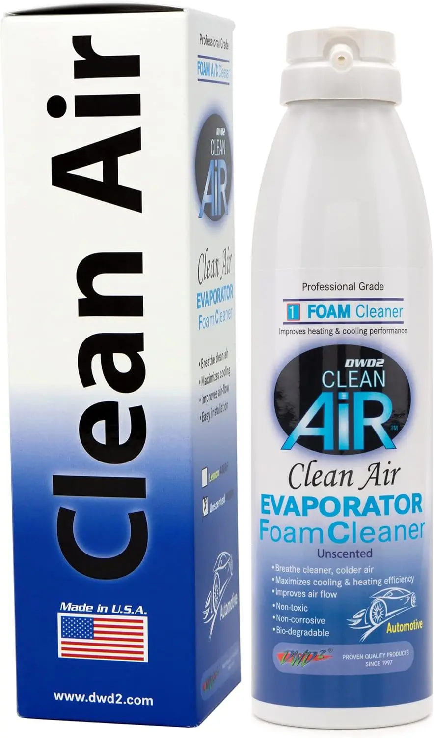 

Foaming Evaporator Coil Cleaner for Car AC - Unscented 8 oz HVAC Maintenance