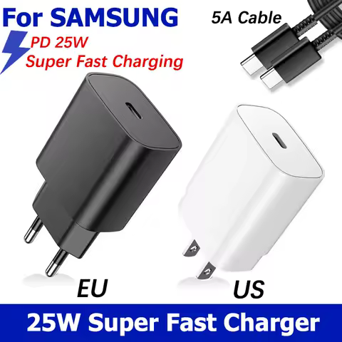 PD 25W Type C Fast Charging Charger For Samsung Galaxy S22 S23 S24 Note20 Ultra 5G 10 A05 A16 A33 A73 M35 USB C Cargador Adapter