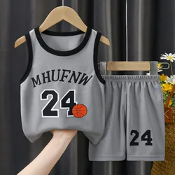 Children's sports suit sleeveless boys' vest Basketball uniform sportswear children's and girls' Sportswear children's clothing