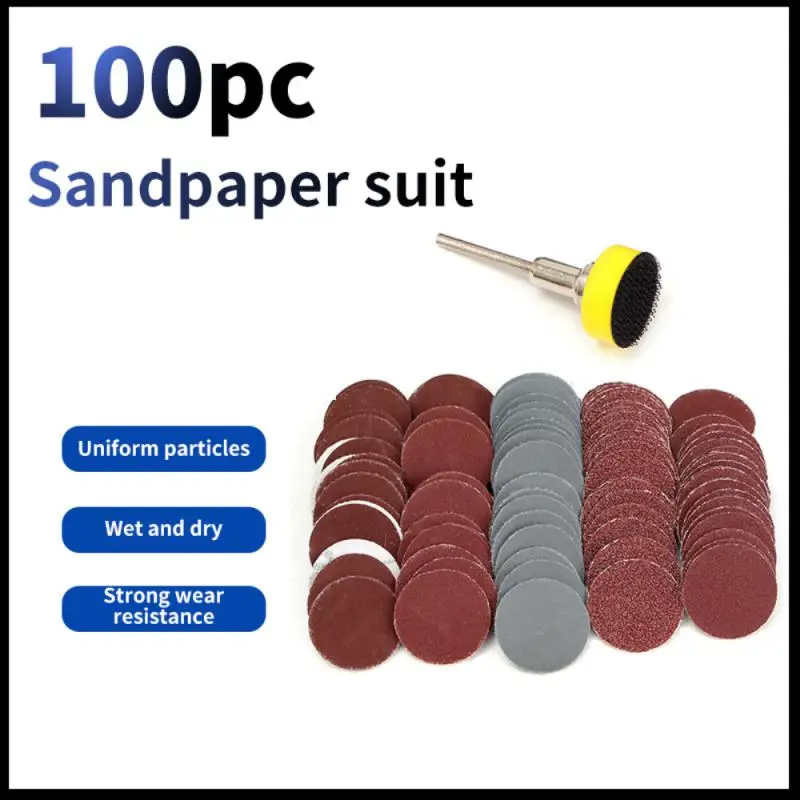 Inch 25mm Schuurschijven Pad 100-3000 Grit Schurende Polijstpad Kit Voor Dremel Rotary Tool Schuurpapier