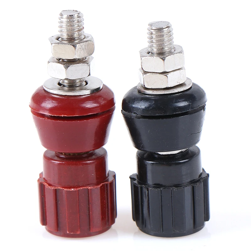 2pcs/1pair Red Black 5MM Copper Posts Terminal Blocks Power Supply Terminals Welding Machine Inverter Post Connector