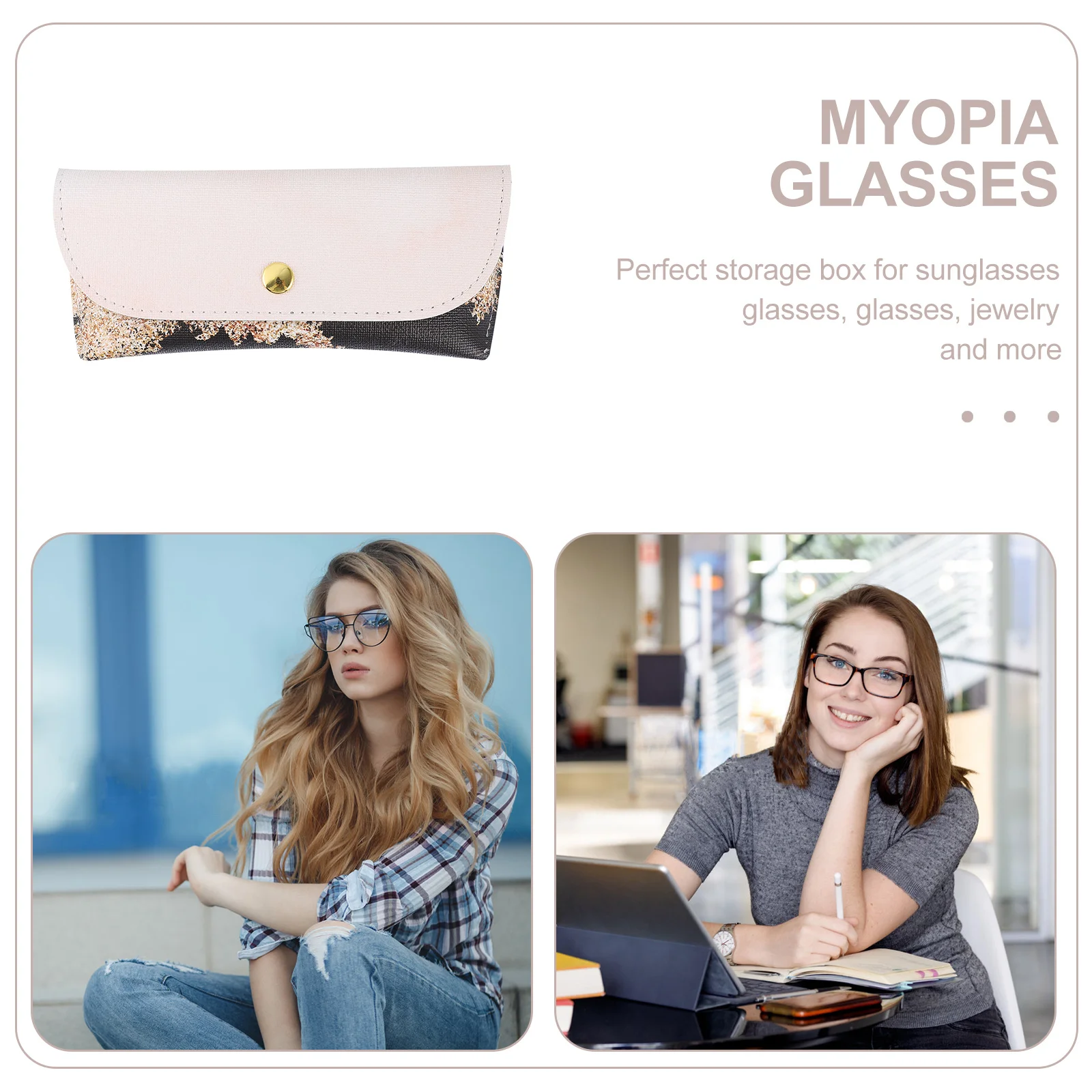 

2pcs Glasses Case Supple Portable Eyeglasses Protector -Resistant Sunglasses Storage Holder Spectacle Case