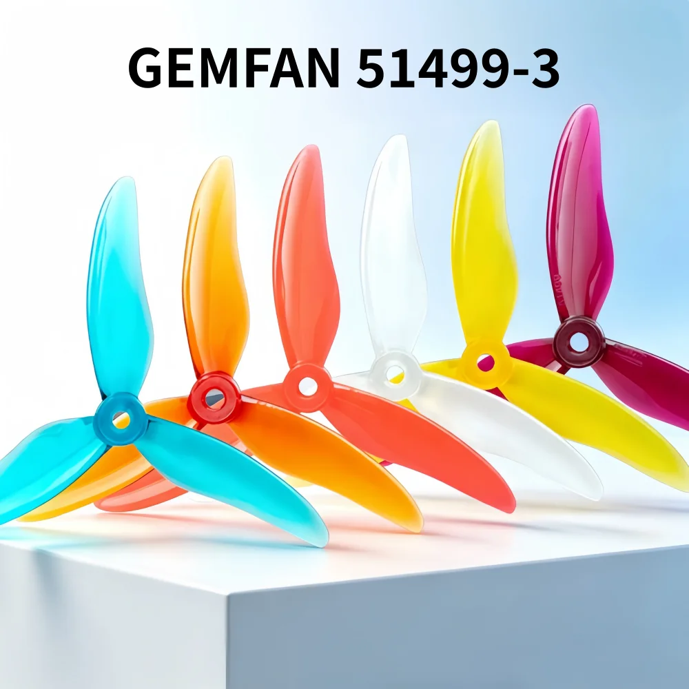 GEMFAN 51499 5-inch reversible propeller FPV racing drone with high-speed propellers and propeller blades